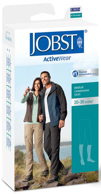 BSN 110490 - JOBST ActiveWear Knee-High Firm Compression Socks Medium, White